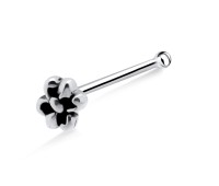 Flower Silver Bone Nose Stud NSKD-1025